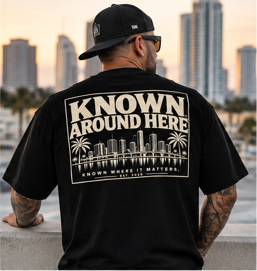 Known Around Here Skyline Tee – Black